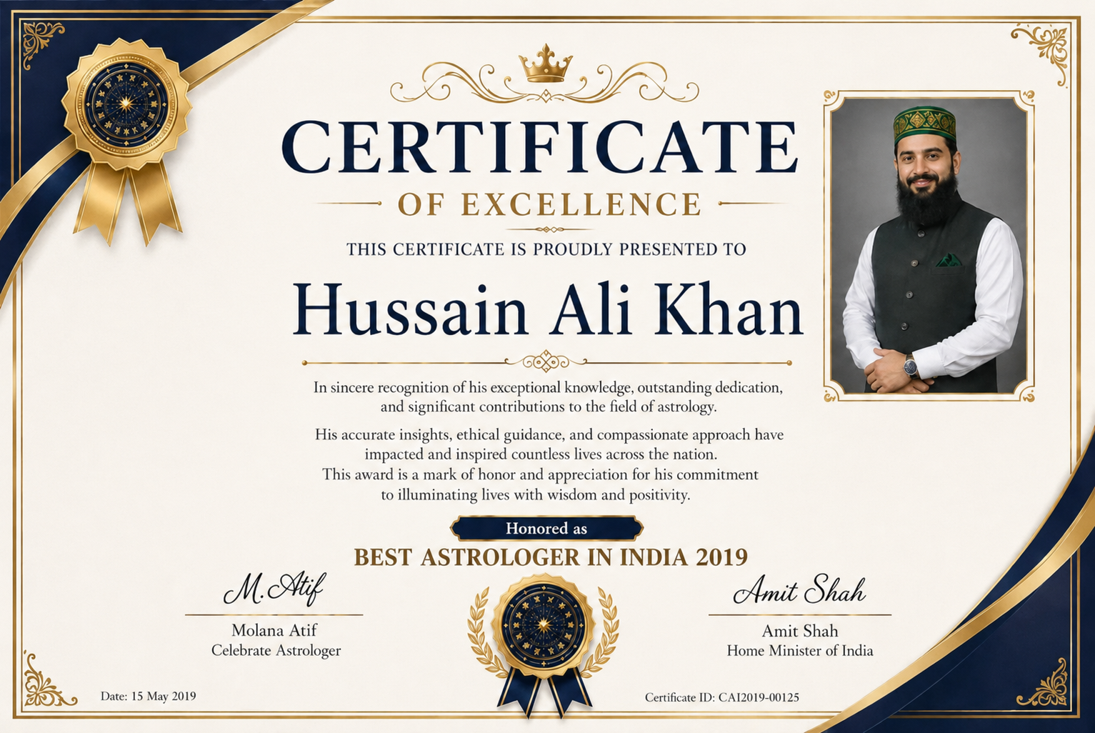 Professional recognition and trust certificate visual