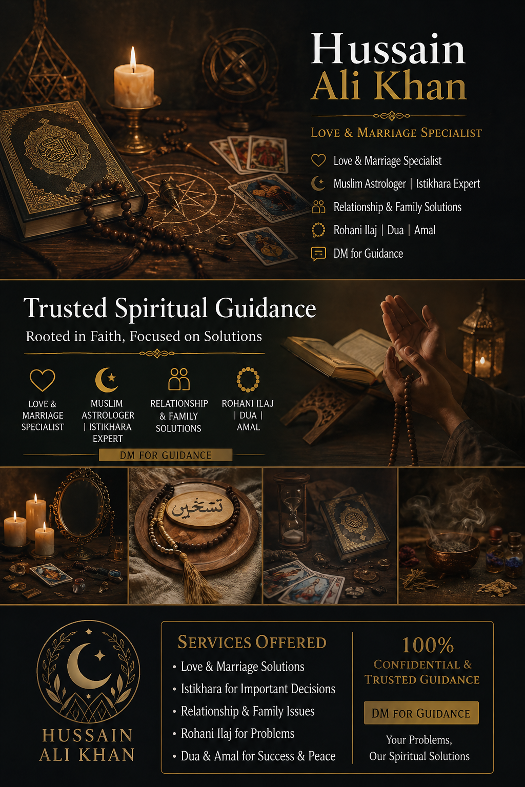 Trusted guidance visual for private Islamic consultation